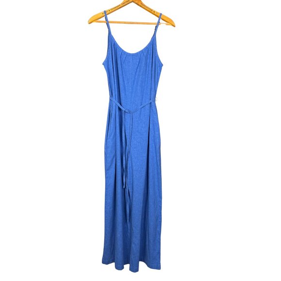 Toad&Co Blue Hemp Blend Wide Leg Jumpsuit XS - Picture 6 of 9
